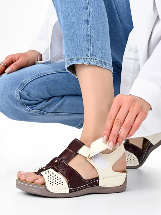 Joconda shoes Босоножки на лето с ремешком, красный, фото 6