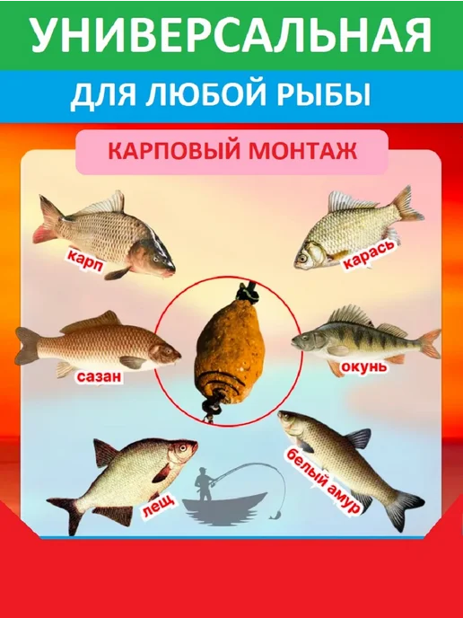 Fishing1 Кормушка Пуля рыболовная 40гр Фидер с крючками, 40 г, фото 3