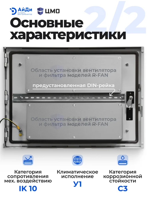 ЦМО Шкаф телекоммуникационный уличный 6U, серый, фото 4