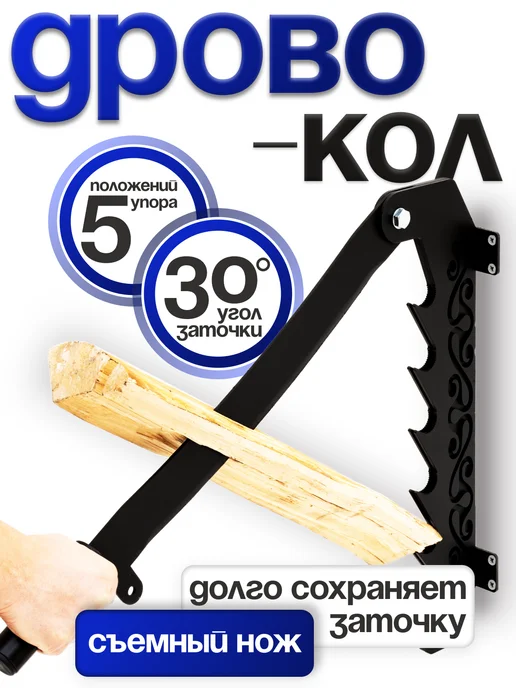 Щепокол рычаг настенный для колки щепок и дров, вариант