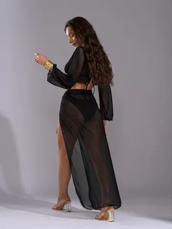 BoChikWear Купальник раздельный 4в1 бикини с юбкой и накидкой - фото 3