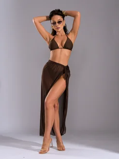 BoChikWear Купальник раздельный 4в1 бикини с юбкой и накидкой - фото 14