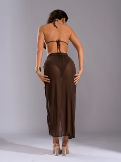 BoChikWear Купальник раздельный 4в1 бикини с юбкой и накидкой - фото 16