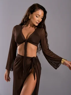 BoChikWear Купальник раздельный 4в1 бикини с юбкой и накидкой - фото 8