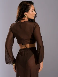 BoChikWear Купальник раздельный 4в1 бикини с юбкой и накидкой - фото 9