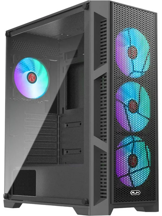 RAIJINTEK Корпус для компьютера ARCADIA III -MS4 PC Case 0R20B00247, черный, фото 2