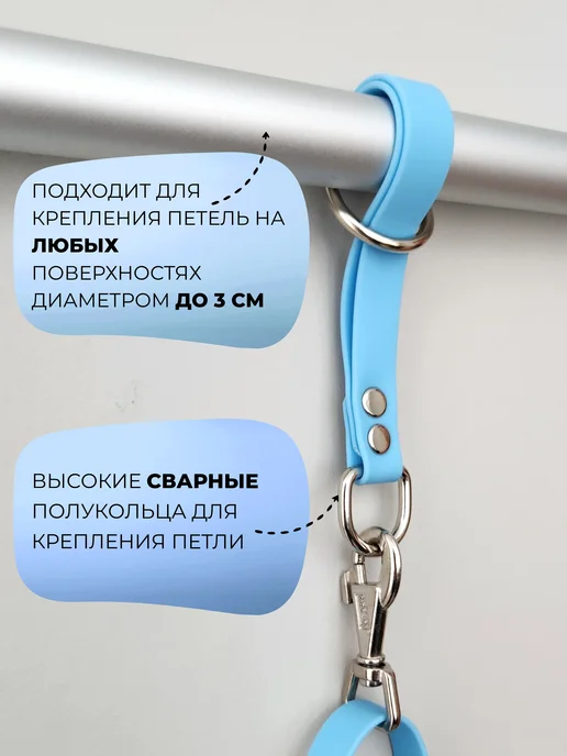 ParkLap Переходник-крепление для ринговки из биотана в ванну, голубой, фото 2