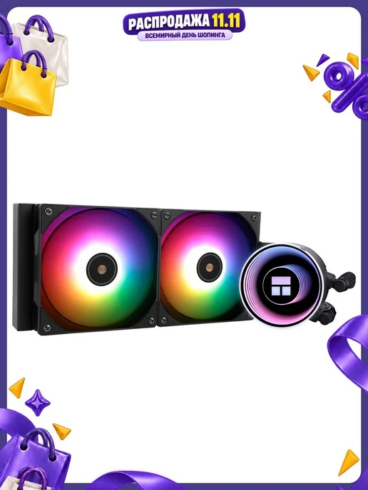 Thermalright Кулер процессора Frozen Notte 240 BLACK ARGB, черный