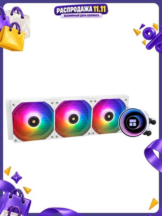 Thermalright Кулер процессора Frozen Notte 360 BLACK ARGB V2, белый