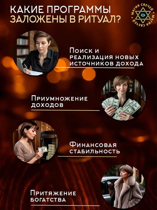 Магические свечи Магическая денежная Свеча Миллионера, зеленый, фото 2