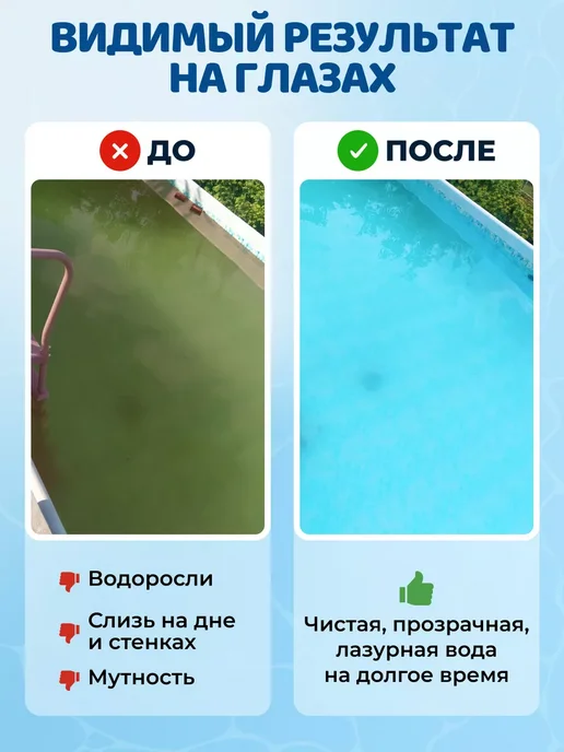 Peroxid Непенящийся альгицид для очистки бассейной воды 5 л, 1 л, фото 5