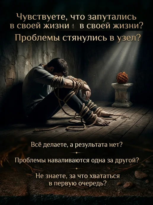 Магические свечи Магическая свеча Клубок Проблем, черный, фото 2
