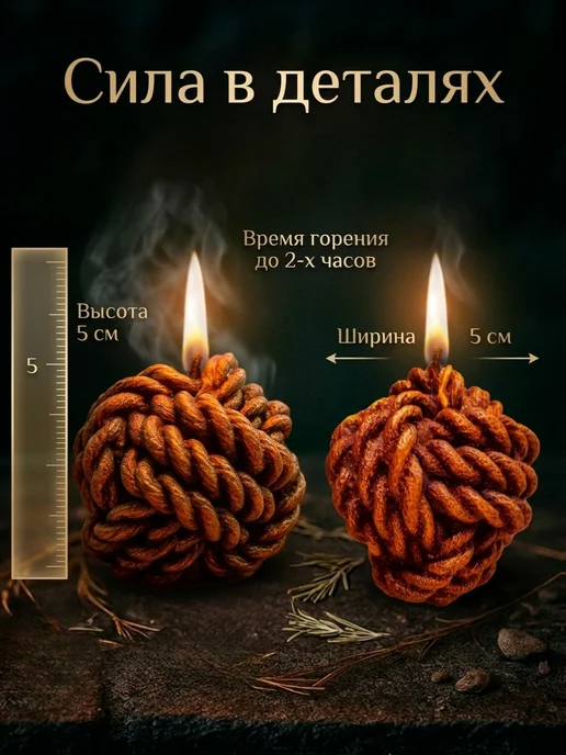 Магические свечи Магическая свеча Клубок Проблем, черный, фото 5