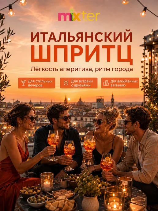 Mixter Коктейль Итальянский шпритц растворимый напиток без сахара, вариант, фото 5