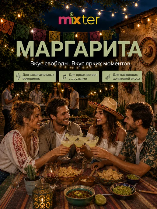 Mixter Коктейль Маргарита с шиммером растворимый напиток без сахара, вариант, фото 5
