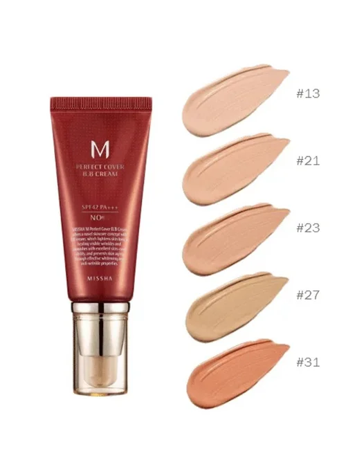 MISSHA Крем для лица M Perfect Cover BB Cream EX, бежевый, фото 3