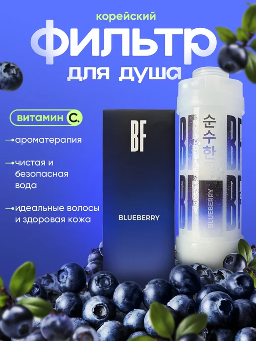 BR Korean Фильтр для душа корейский, голубой