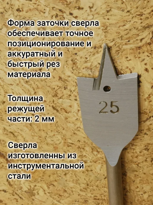 Гельвета Перьевые сверла, 10-12-16-18-20-25мм, перо по дереву, вариант, фото 3