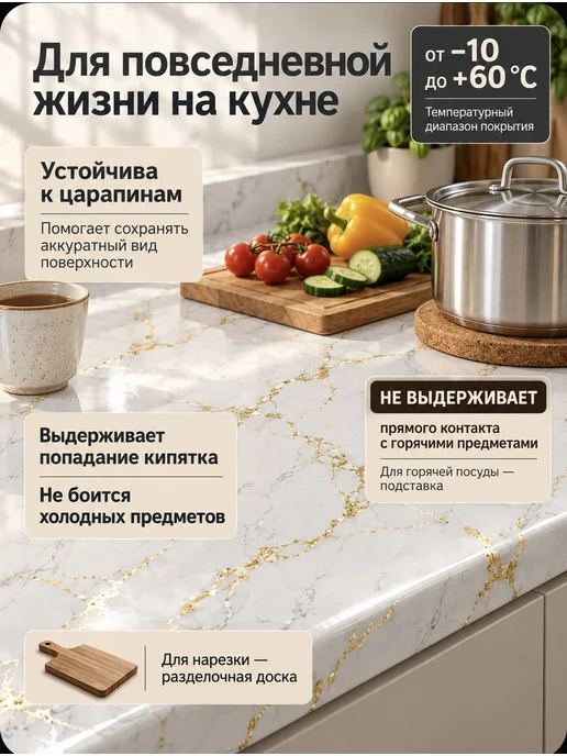 Пленка самоклеящаяся для мебели кухни и ванной пвх 1шт, белый, фото 3