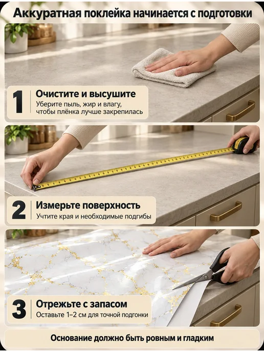 Пленка самоклеящаяся для мебели кухни и ванной пвх 1шт, белый, фото 5