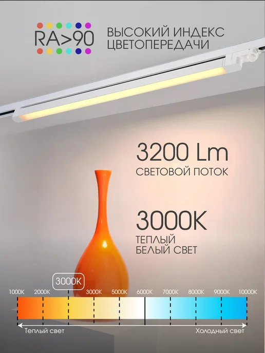 st luce Светильник LED трековой системы 40W 3000K ST663.536.40, 40 Вт, фото 5