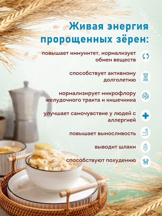 Актирман Талкан овсяной из пророщенного зерна 350 грамм, вариант, фото 2
