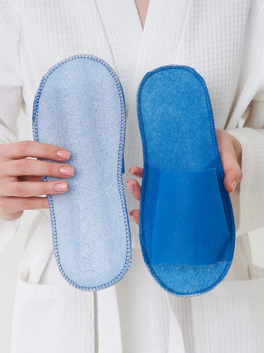 TAP MODA Тапочки одноразовые открытые, синий, фото 3