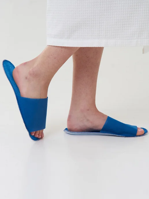 TAP MODA Тапочки одноразовые открытые, синий, фото 4