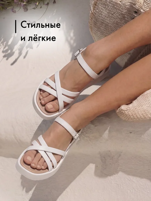 T.TACCARDI Сандалии женские летние на платформе, белый, фото 3