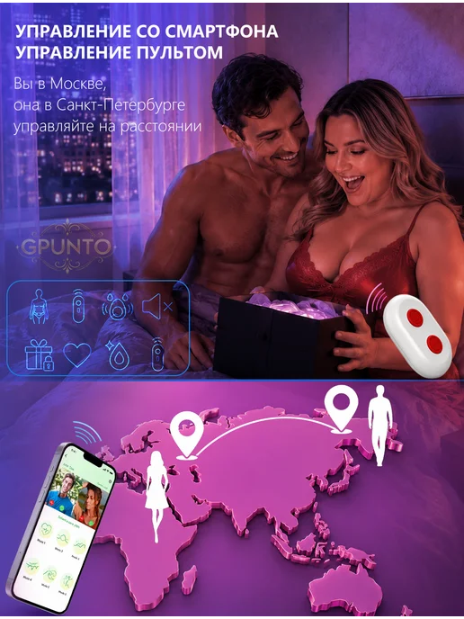 GPUNTO Вибротросики для пар, стимулируют клитор и член, вариант, фото 4