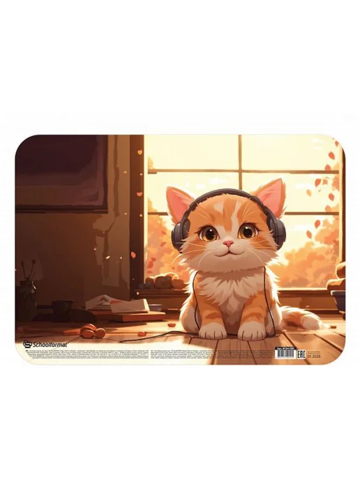 КанцИзобилие Настольное покрытие ЛОУ-ФАЙ КОТЫ 33х23 см, 33x23 см