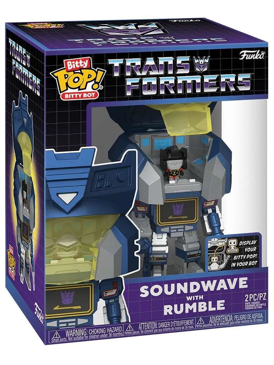 Фигурка Bitty POP! Bitty Bot Transformers Soundwave w/Rumble