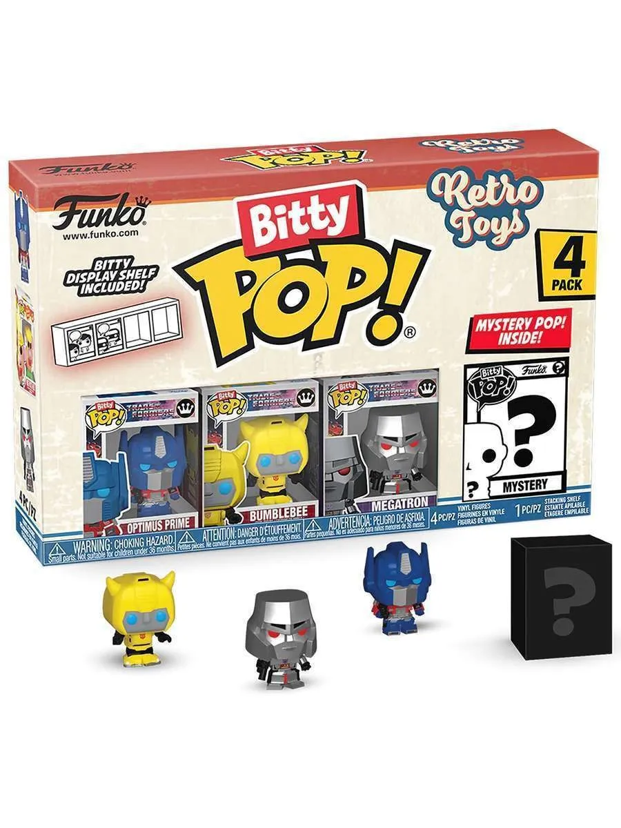 Фигурка Bitty POP! Optimus Prime+Bumblebee+Megatron+? 4PK