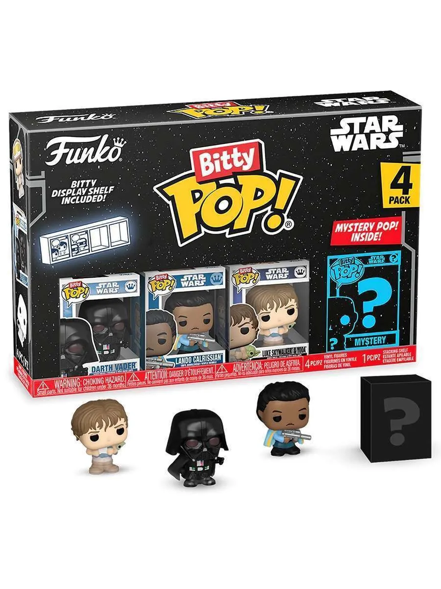 Фигурка Bitty POP! Star Wars Darth Vader+Lando +Luke+? 4PK
