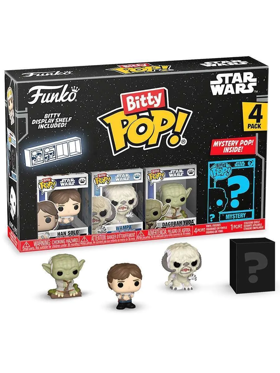 Фигурка Bitty POP! Star Wars Han Solo+Wampa+ Yoda+? 4PK