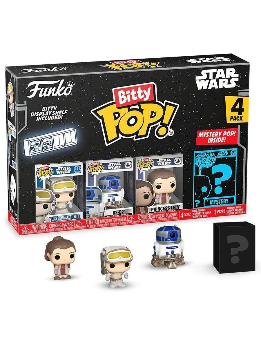 Фигурка Bitty POP! Star WarsLuke+R2-D2+Princess Leia+? 4PK