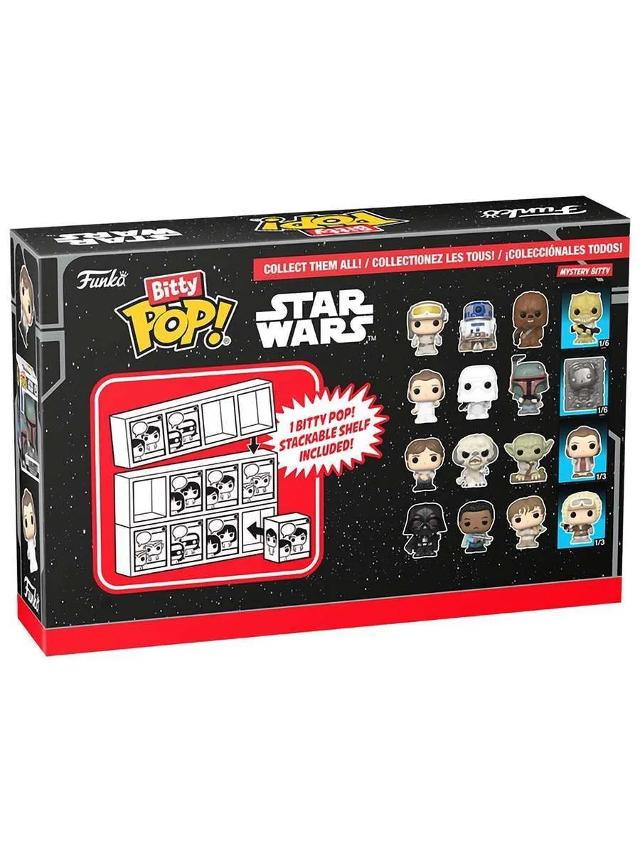 Фигурка Bitty POP! Star WarsLuke+R2-D2+Princess Leia+? 4PK