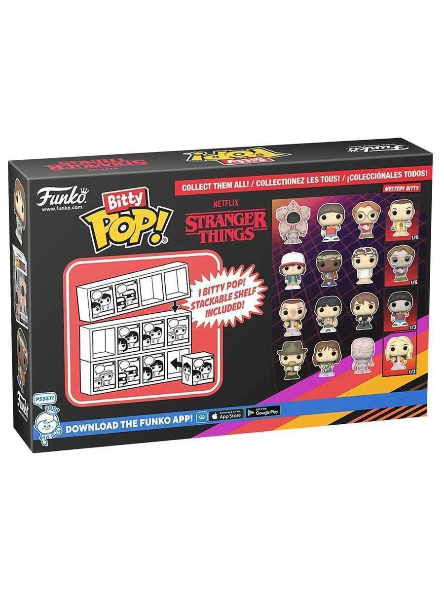 Фигурка Bitty Stranger Things Hopper+Joyce+Demogorgon+? 4PK