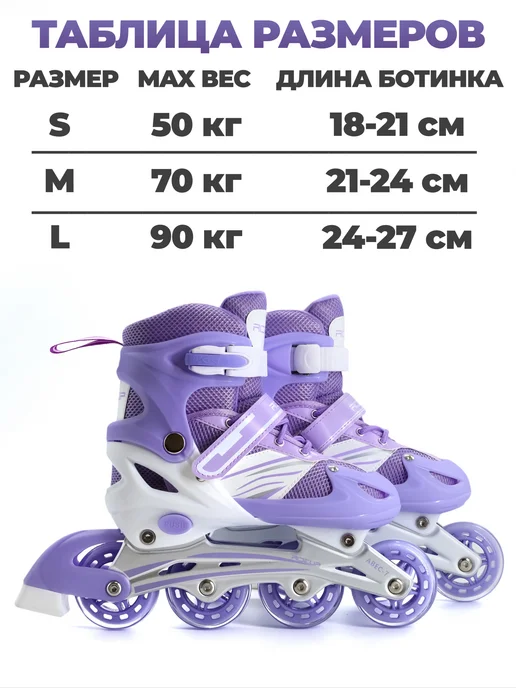 RideUP Роликовые коньки раздвижные, фиолетовый, фото 4