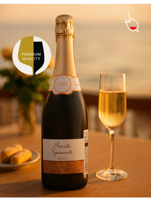 Rasore Вино игристое белое сладкое Moscato Spumante, белый, фото 5