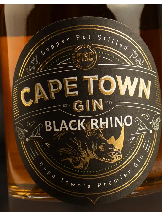 Cape Town Джин Black Rhino Gin, черный, фото 6