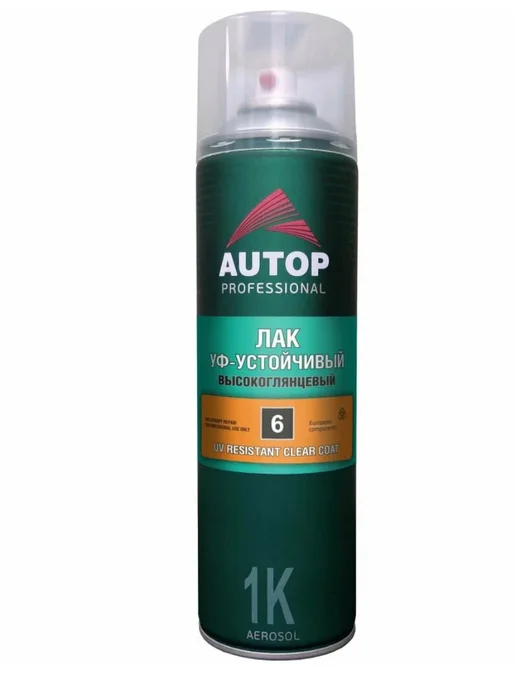 AUTOP PROFESSIONAL Лак UV-устойчивый №6 высокоглянцевый аэрозоль, 650мл, 650 мл, фото 3