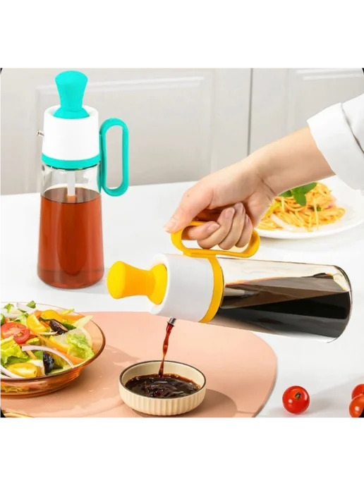 Yaskitch Емкость для масла и уксуса Дозатор, коричневый, фото 3