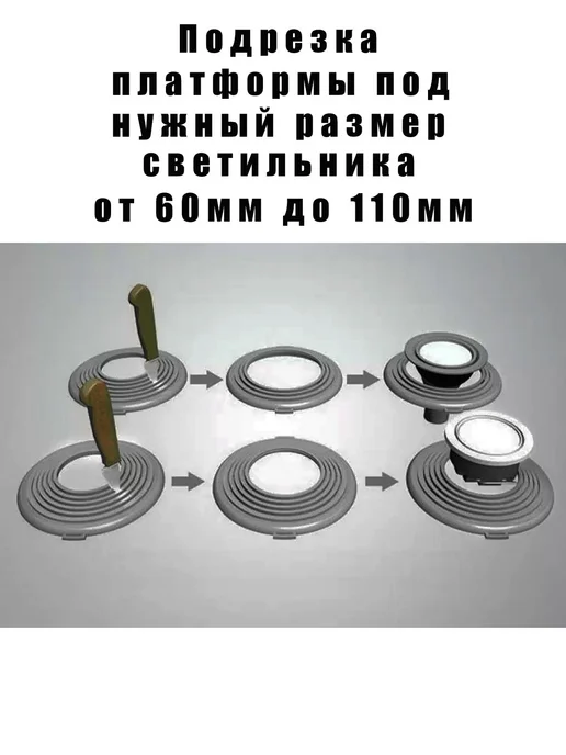 Нет бренда закладная под светильник для натяжного потолка 5 шт, 5 шт, фото 2