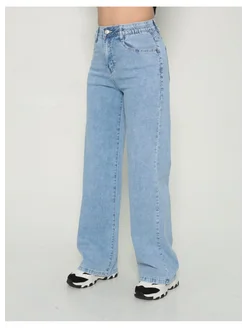 голубой джинсы широкие трубы клеш 1995 closet 338232983 купить за 1 950 ₽ в интернет-магазине Wildberries