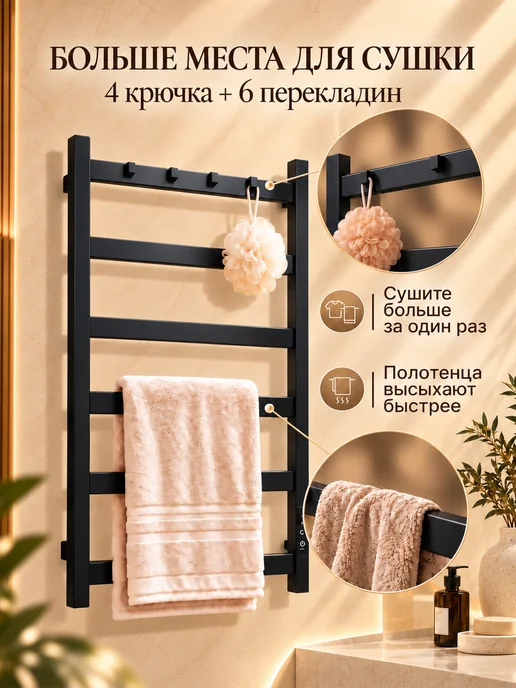 ErikNar Полотенцесушитель электрический 600x800, вариант, фото 3