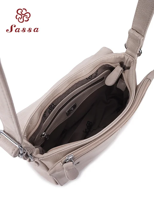 sassa Сумка клатч кросс-боди маленькая через плечо модные, бежевый, фото 4