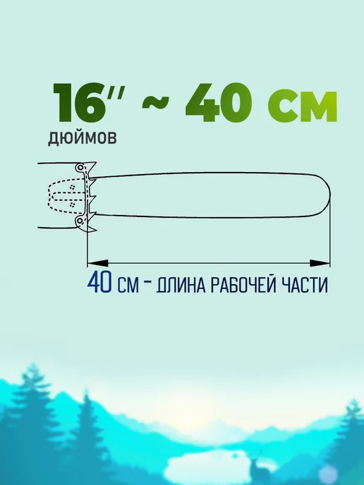 Шина для бензопилы 20", 76 звеньев, 16 56, фото 5