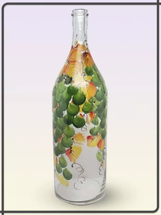 Drinkit Бутылка стеклянная Русская четверть Виноград зелёный, зеленый, фото 4