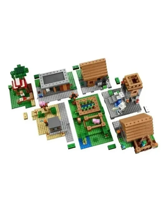 LEGO Конструктор Майнкраф большая деревня 1600 деталей Mincraft, вариант, фото 5